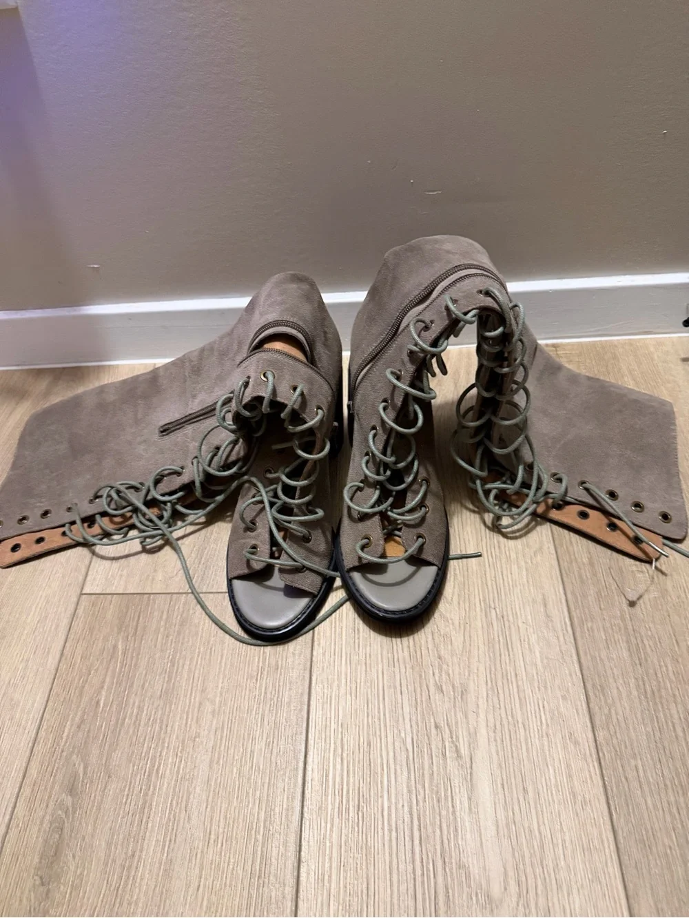 Free People x Jefferey Campbell “Perspective” Lace up boots